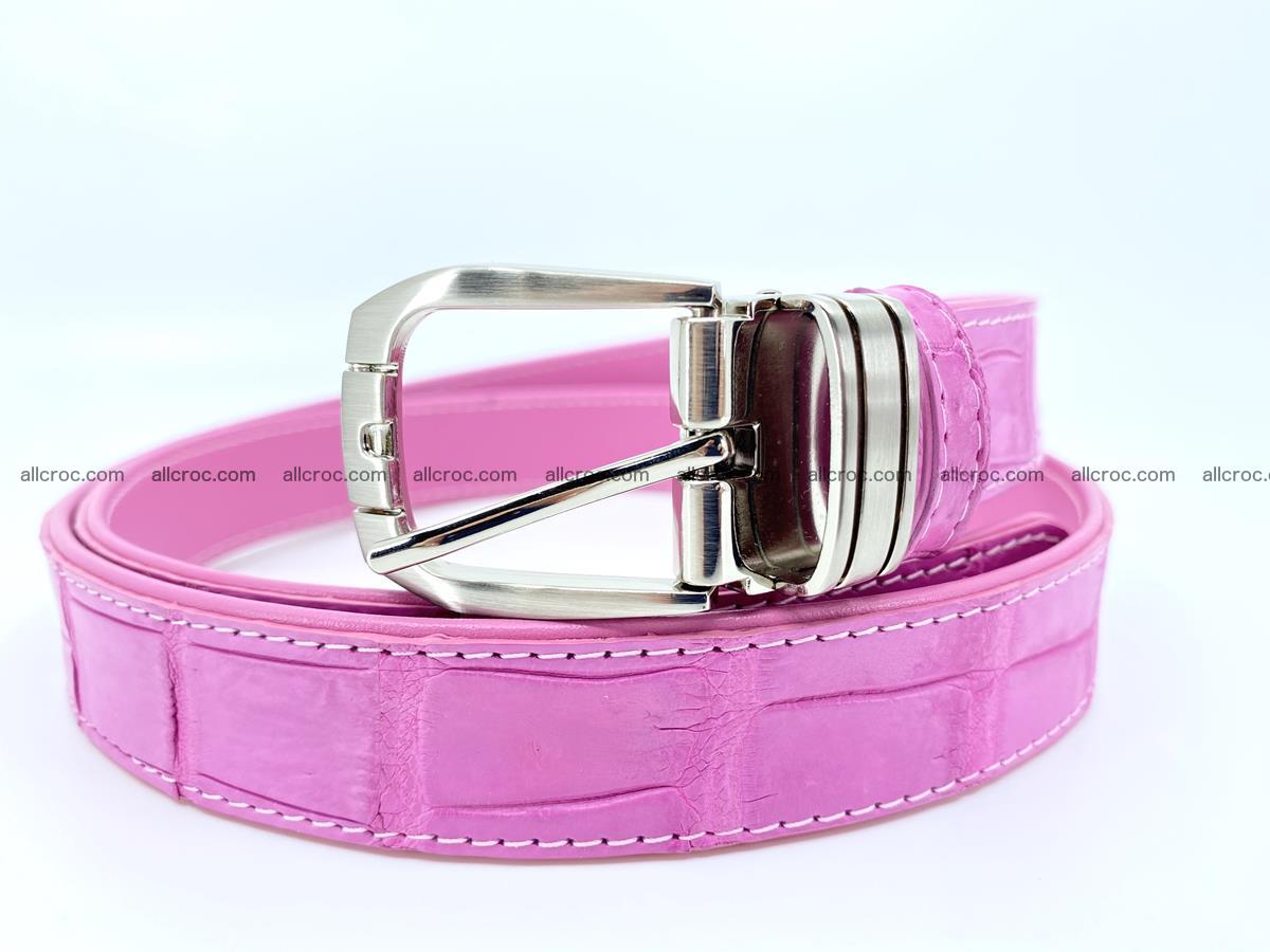 Handcrafted Siamese crocodile leather belt for women 864 Foto 0