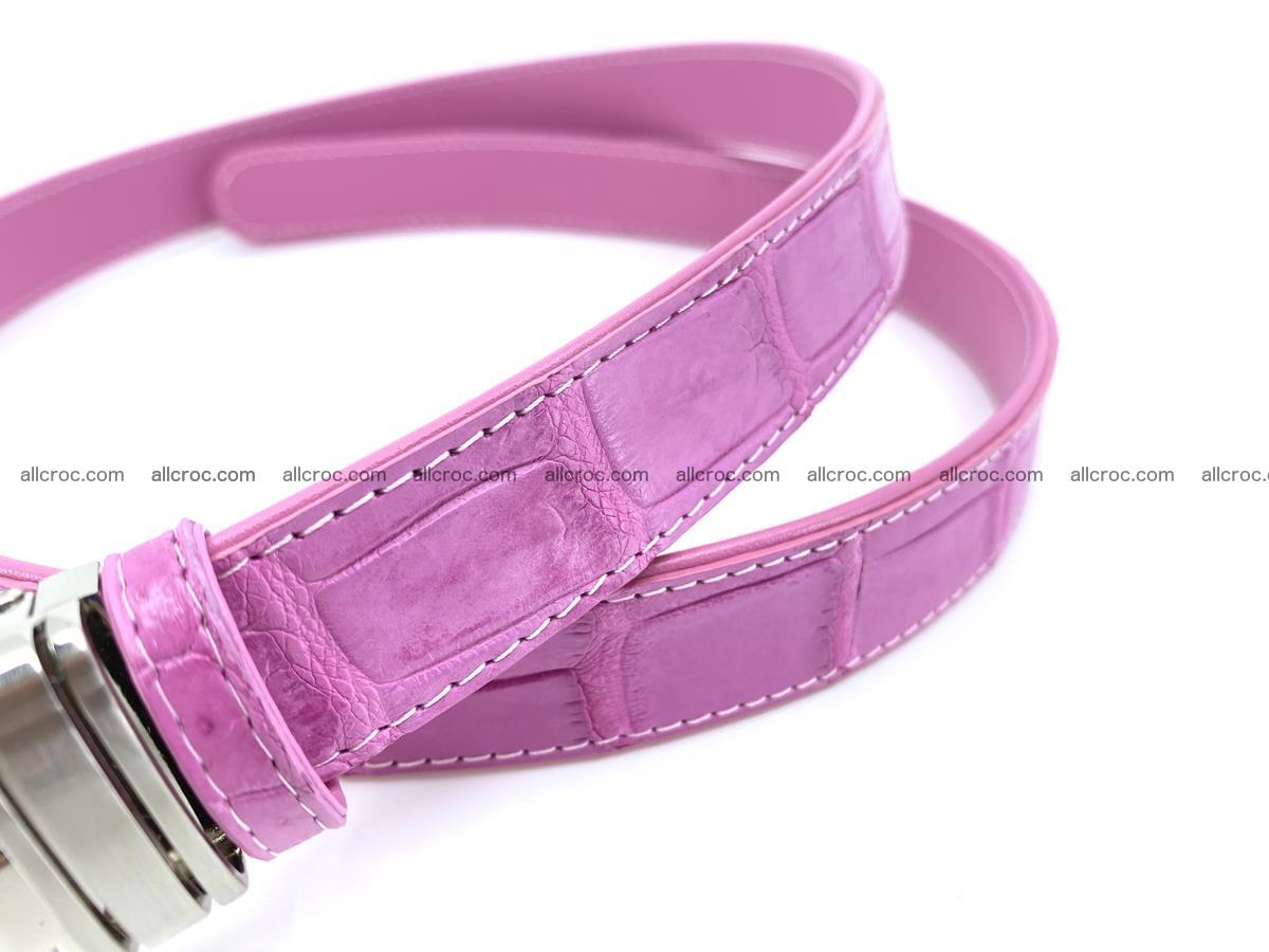 Handcrafted Siamese crocodile leather belt for women 864 Foto 1