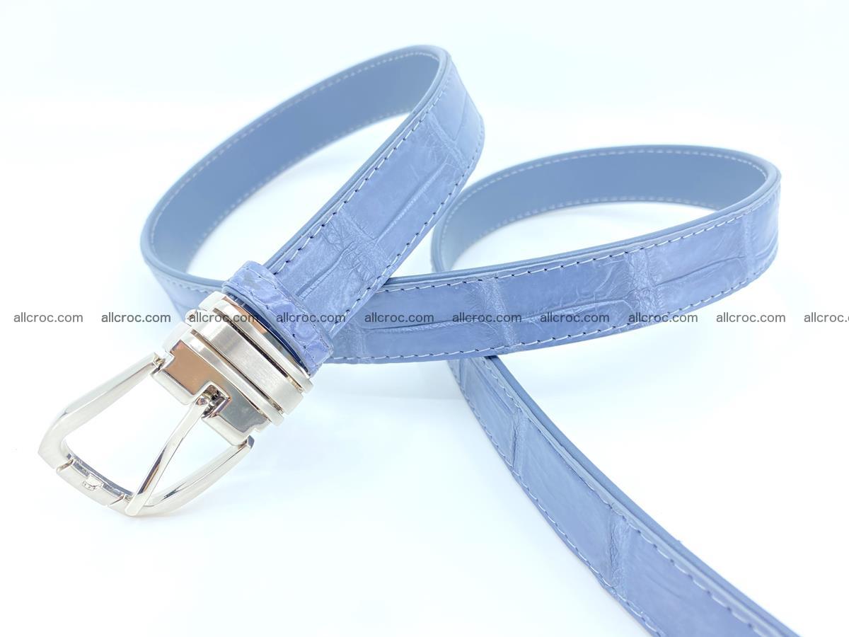 Handcrafted Siamese crocodile leather belt for women 869 Foto 3