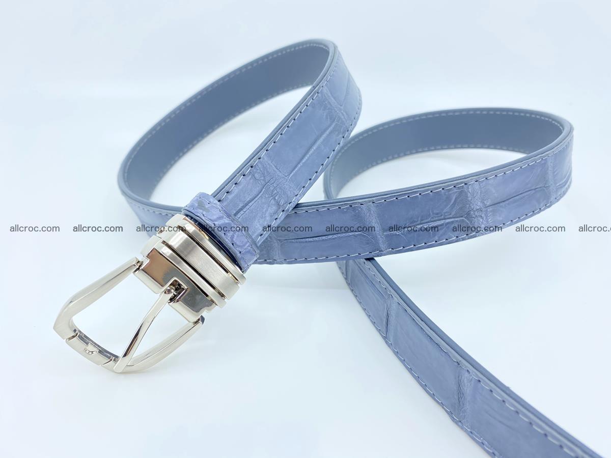 Handcrafted Siamese crocodile leather belt for women 869 Foto 1