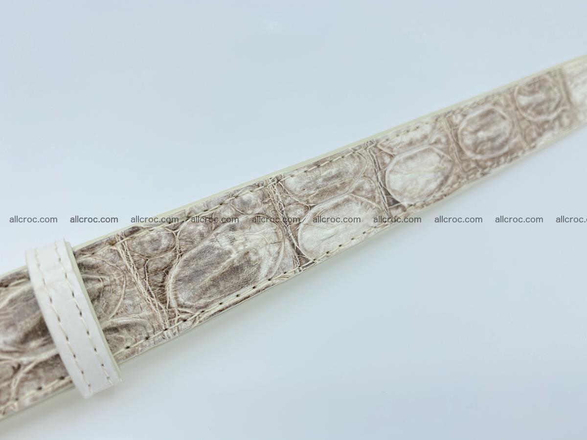 Handcrafted Siamese crocodile leather belt for women 874 Foto 5