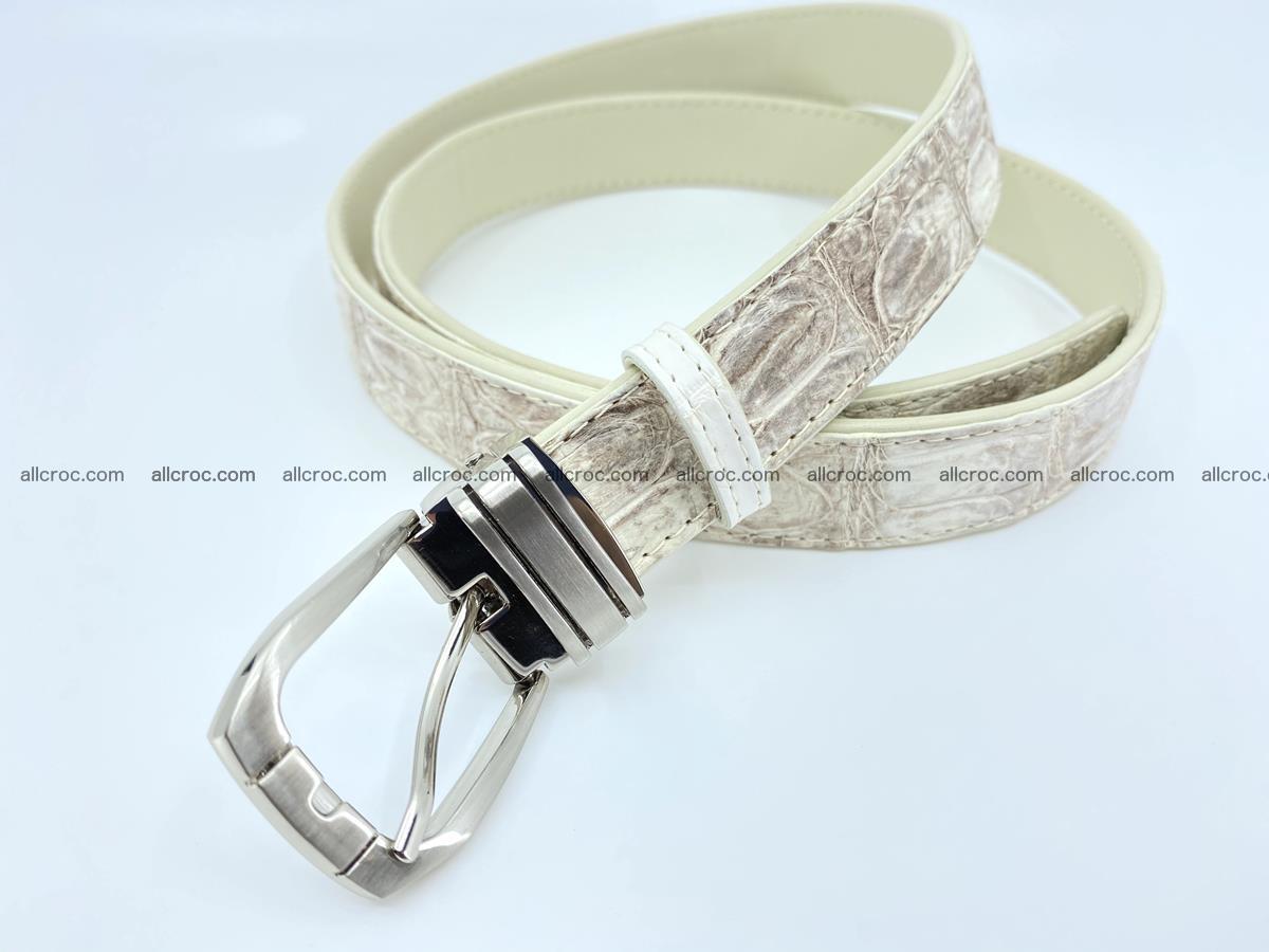 Handcrafted Siamese crocodile leather belt for women 874 Foto 2