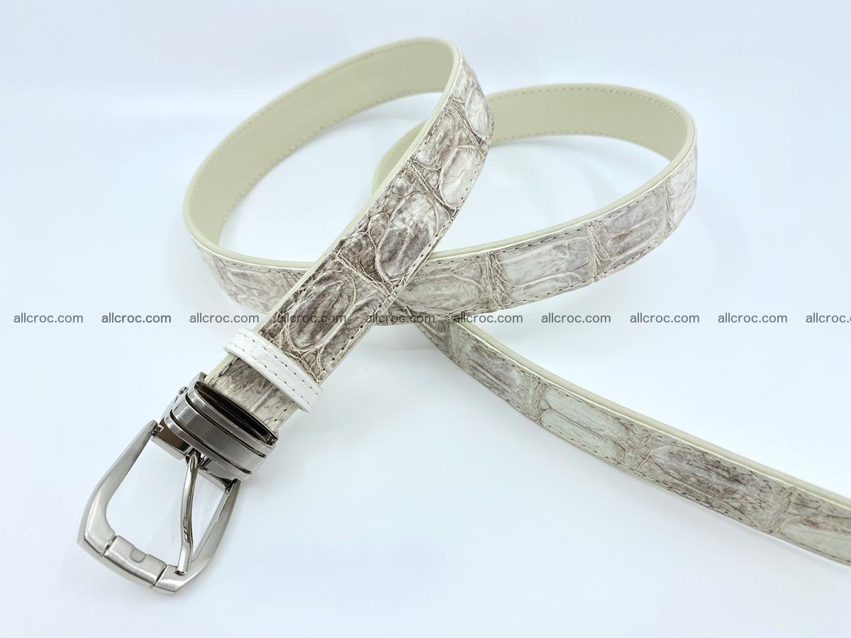 Handcrafted Siamese crocodile leather belt for women 874 Foto 3