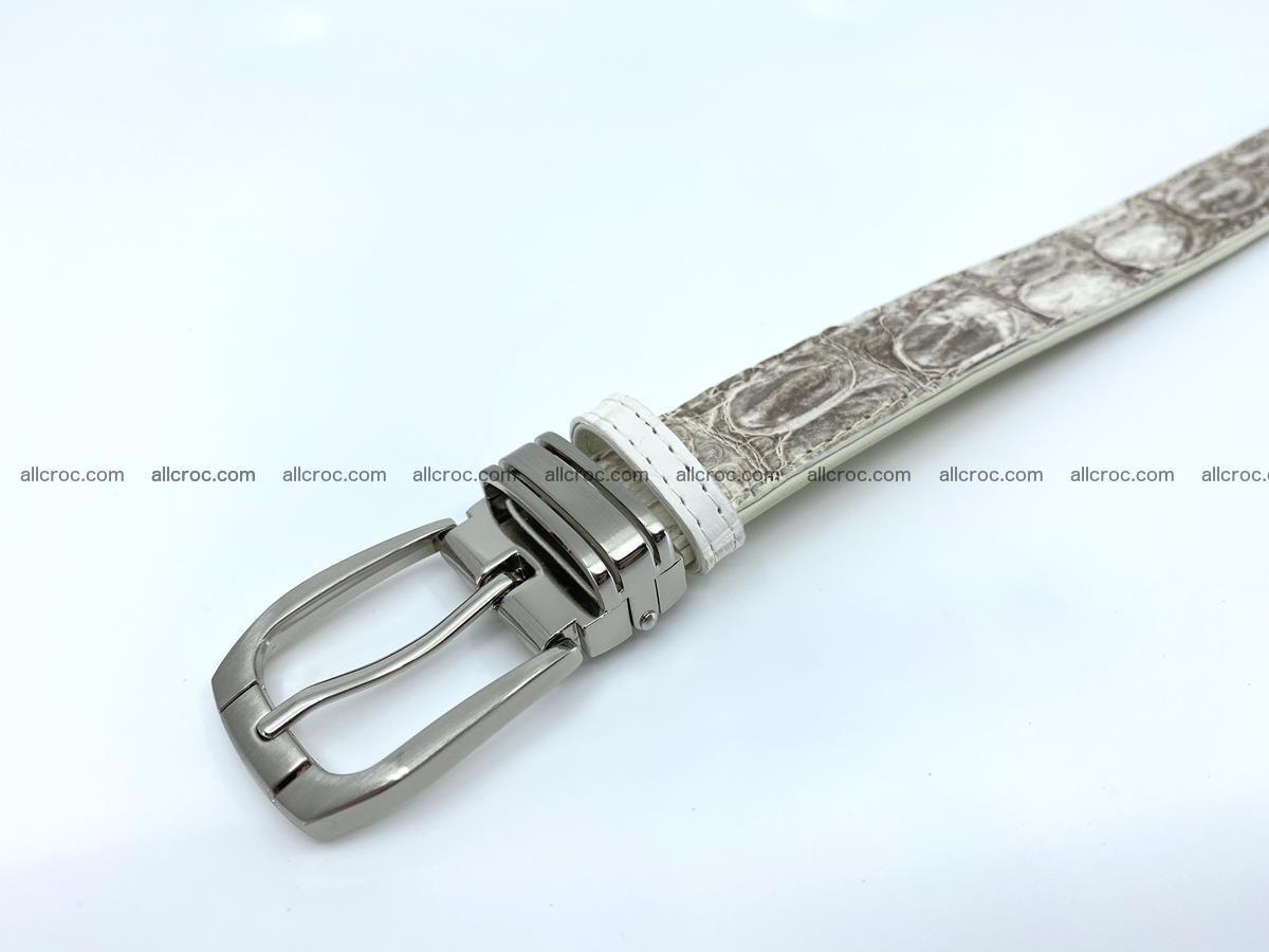 Handcrafted Siamese crocodile leather belt for women 874 Foto 4