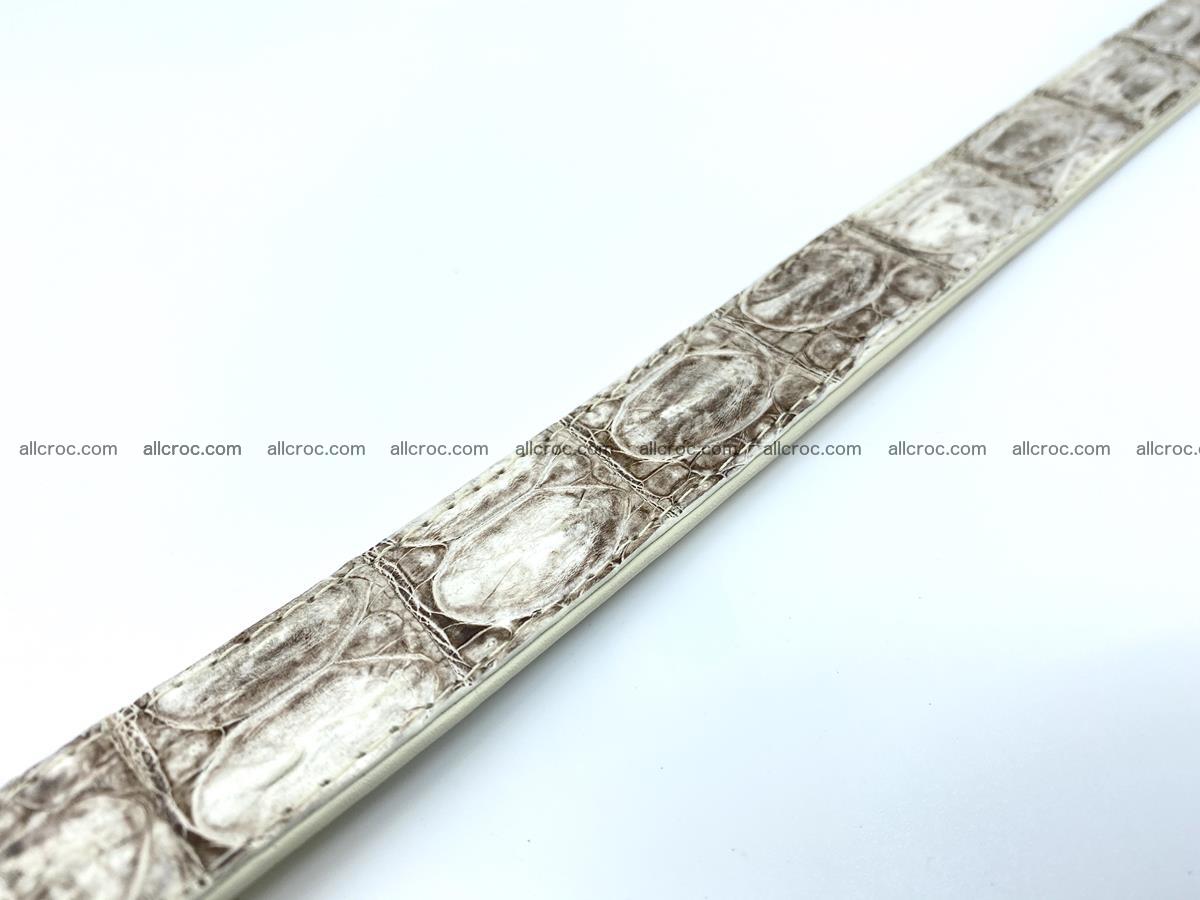Handcrafted Siamese crocodile leather belt for women 874 Foto 6