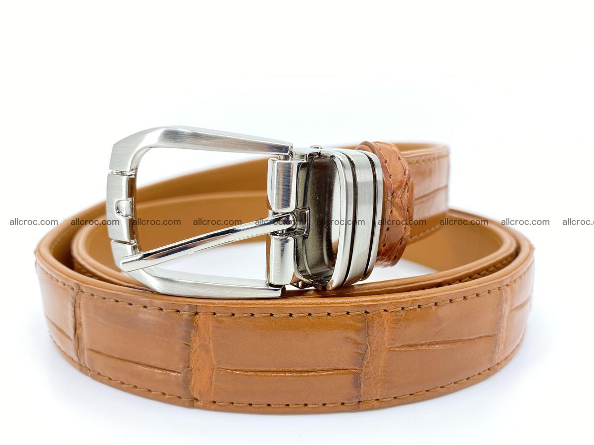 Handcrafted Siamese crocodile leather belt for women 863 Foto 0
