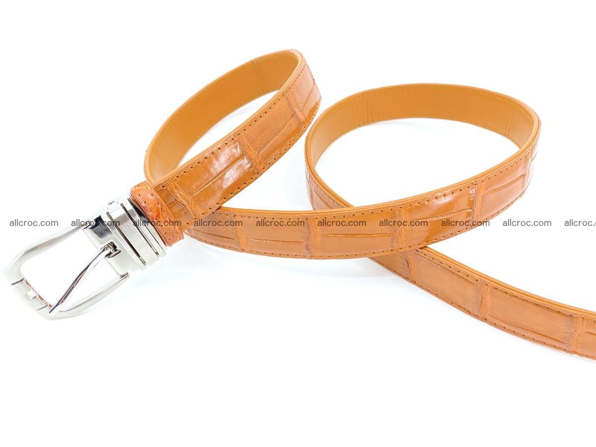 Handcrafted Siamese crocodile leather belt for women 863 Foto 2