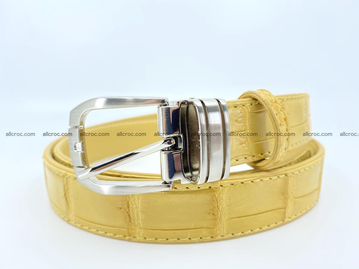 Handcrafted Siamese crocodile leather belt for women 876 Foto 0