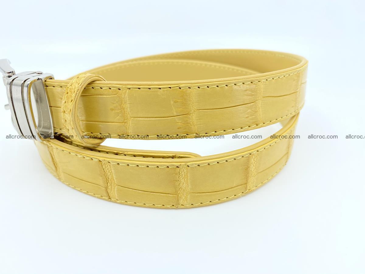 Handcrafted Siamese crocodile leather belt for women 876 Foto 1