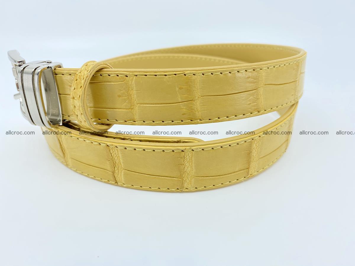 Handcrafted Siamese crocodile leather belt for women 876 Foto 2