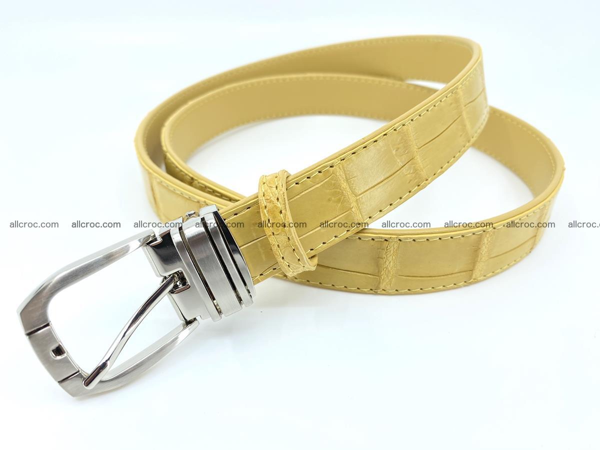 Handcrafted Siamese crocodile leather belt for women 876 Foto 3