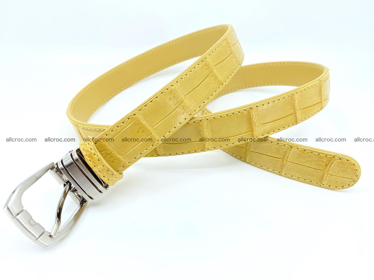 Handcrafted Siamese crocodile leather belt for women 876 Foto 4