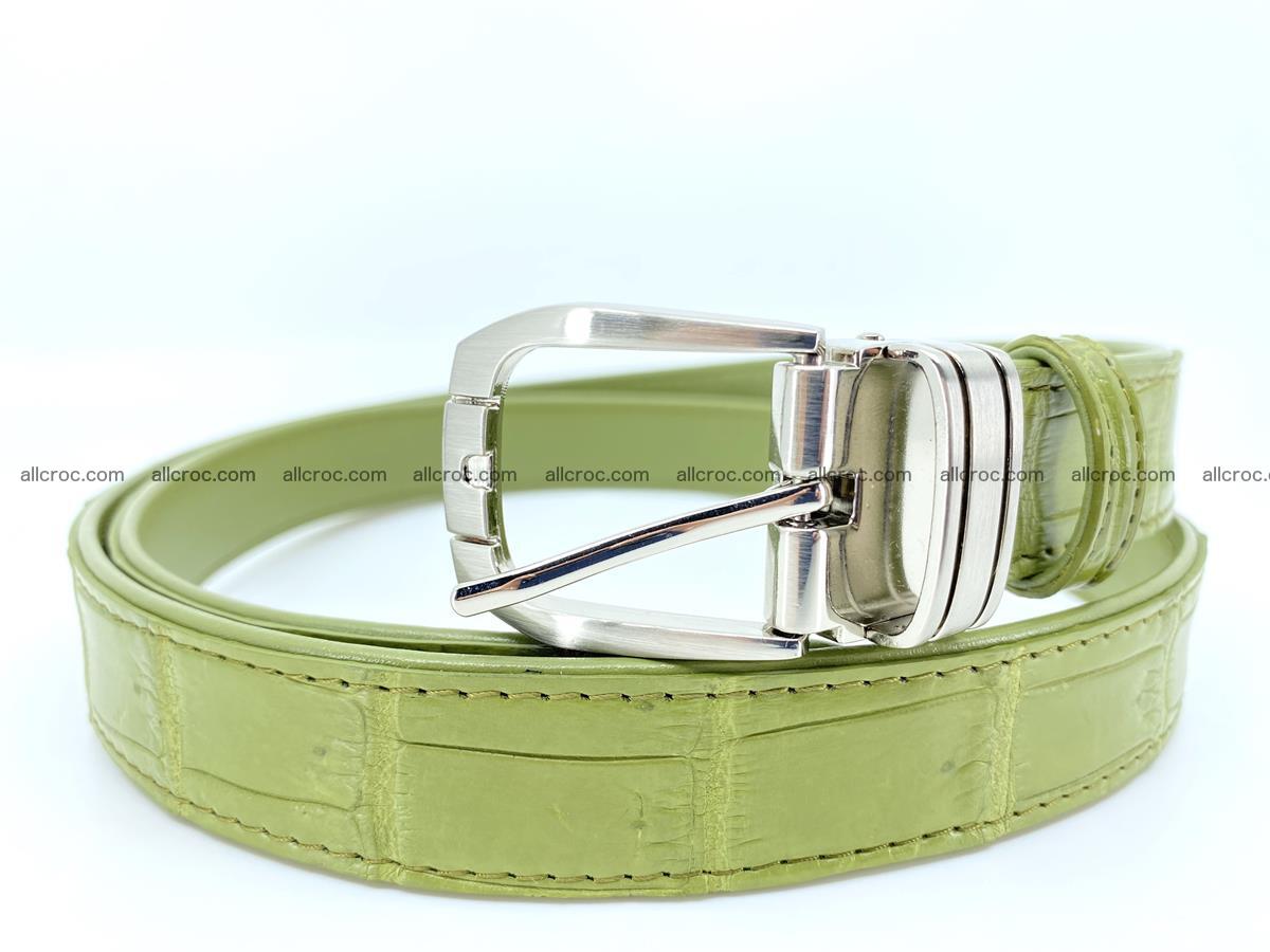 Handcrafted Siamese crocodile leather belt for women 865 Foto 0