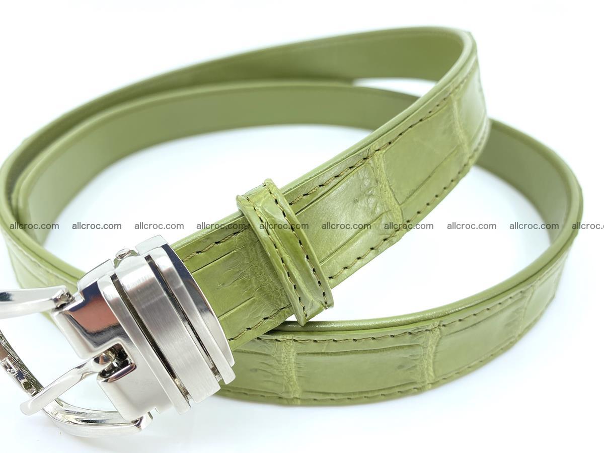Handcrafted Siamese crocodile leather belt for women 865 Foto 2