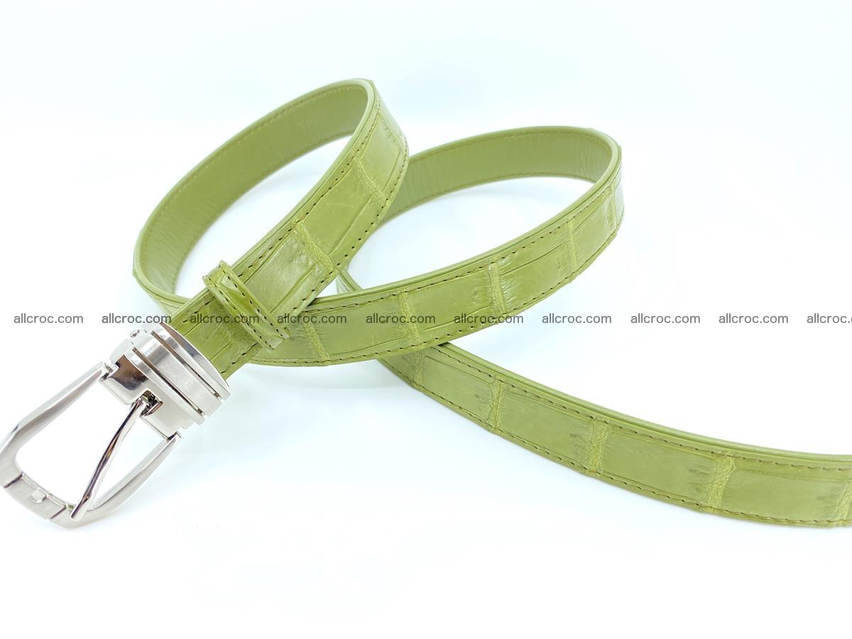 Handcrafted Siamese crocodile leather belt for women 865 Foto 3