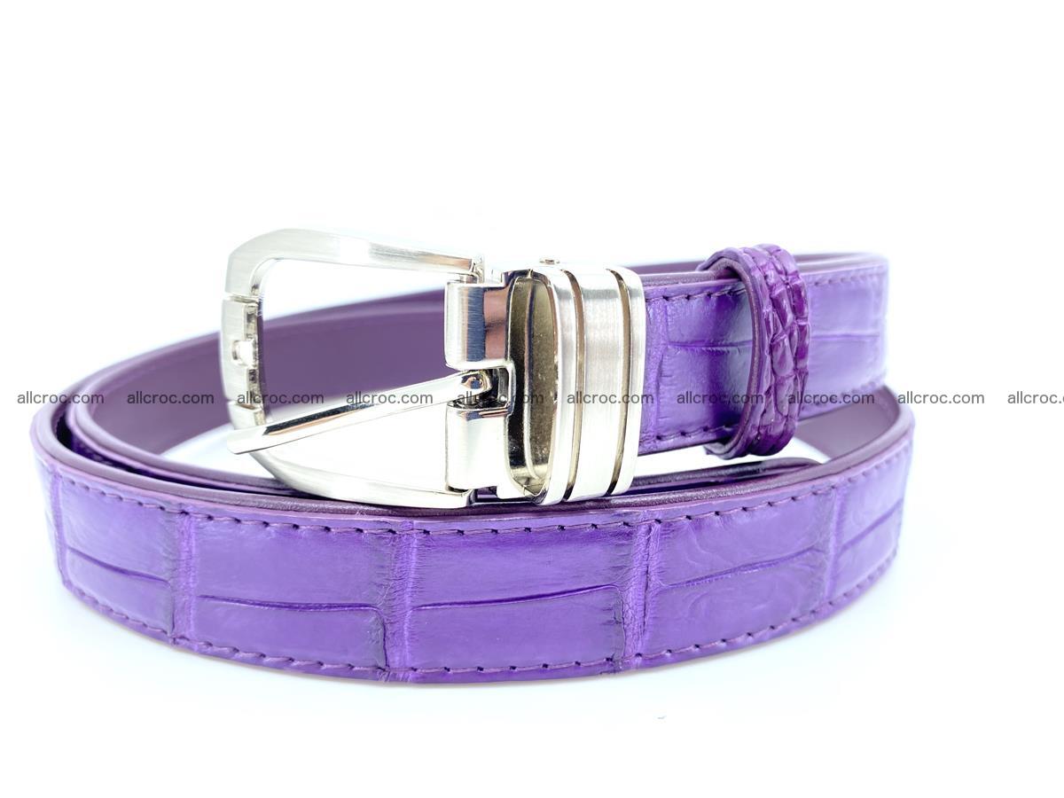 Handcrafted Siamese crocodile leather belt for women 867 Foto 0