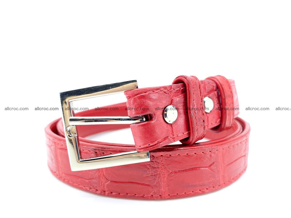 Handcrafted Siamese crocodile leather belt for women 880 Foto 0
