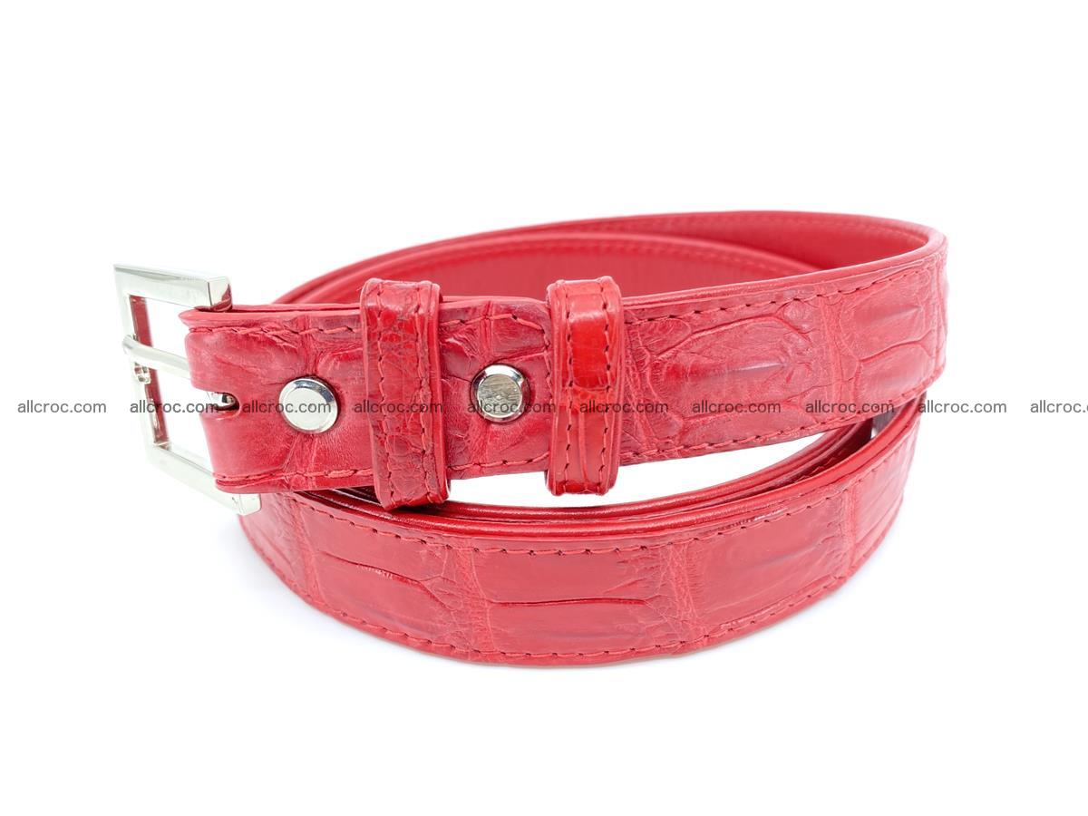 Handcrafted Siamese crocodile leather belt for women 880 Foto 1