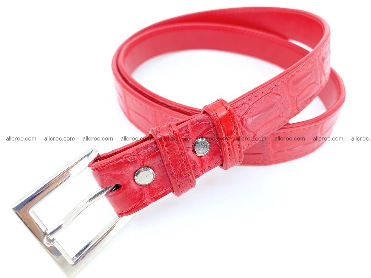 Handcrafted Siamese crocodile leather belt for women 880 Foto 2