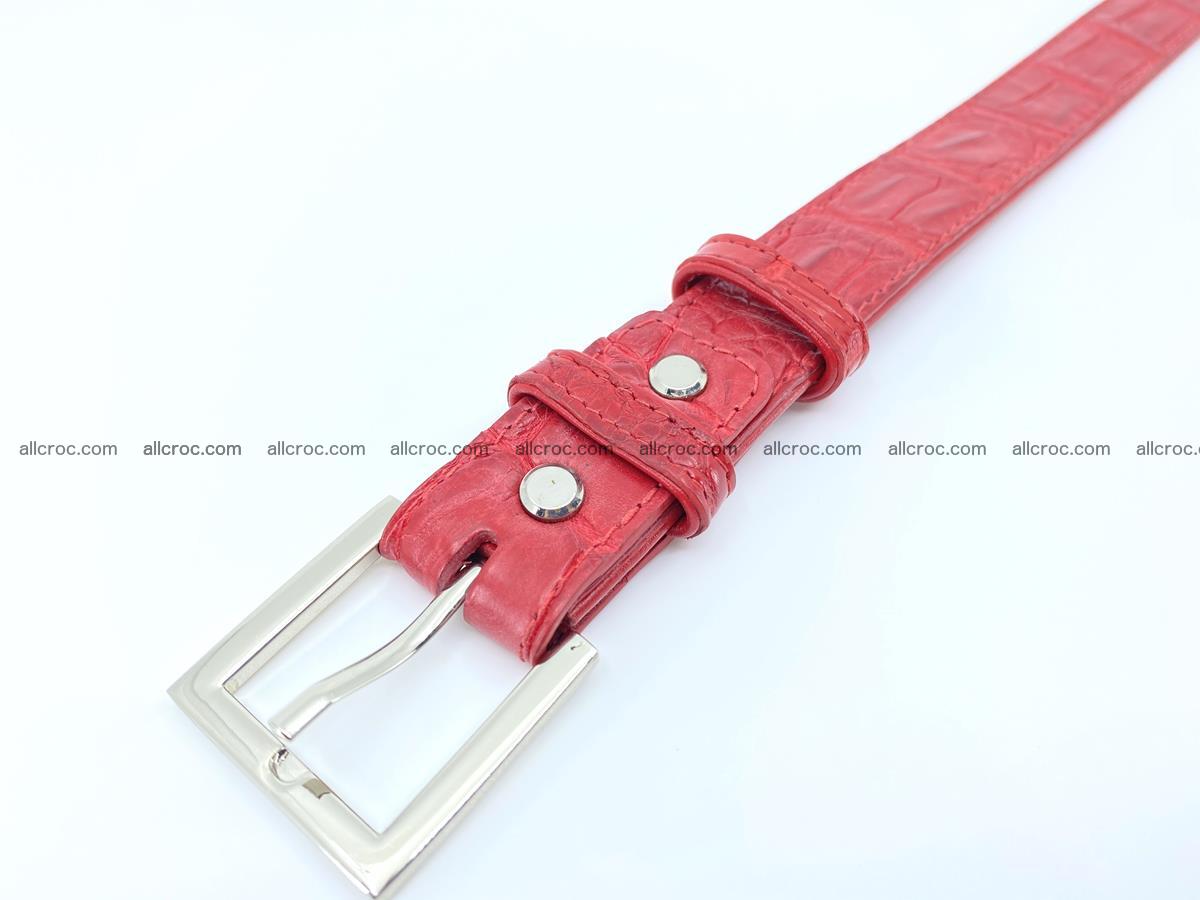 Handcrafted Siamese crocodile leather belt for women 880 Foto 4