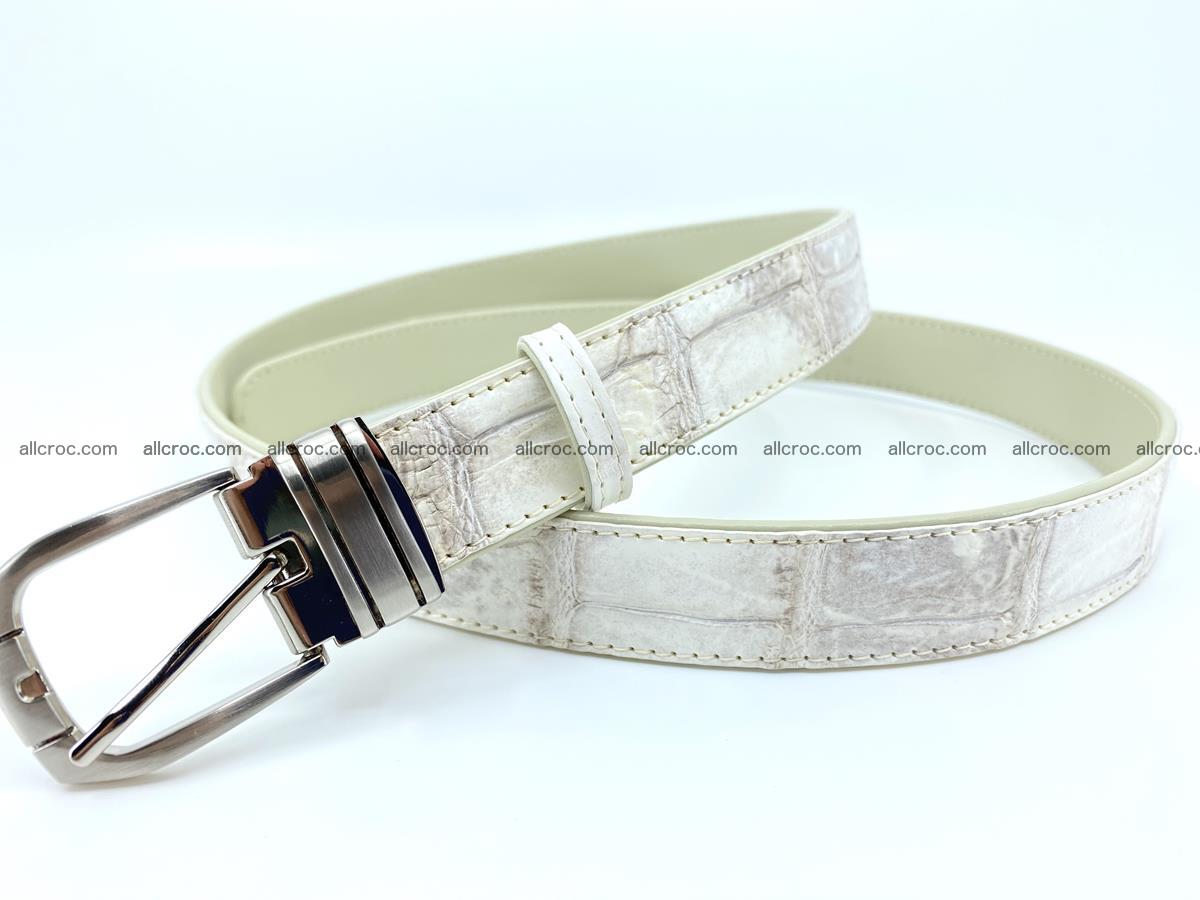Handcrafted Siamese crocodile leather belt for women 870 Foto 1