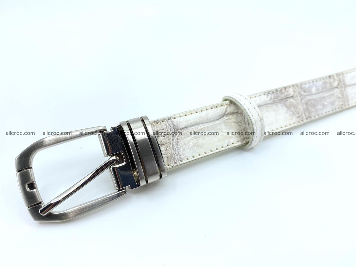 Handcrafted Siamese crocodile leather belt for women 870 Foto 3