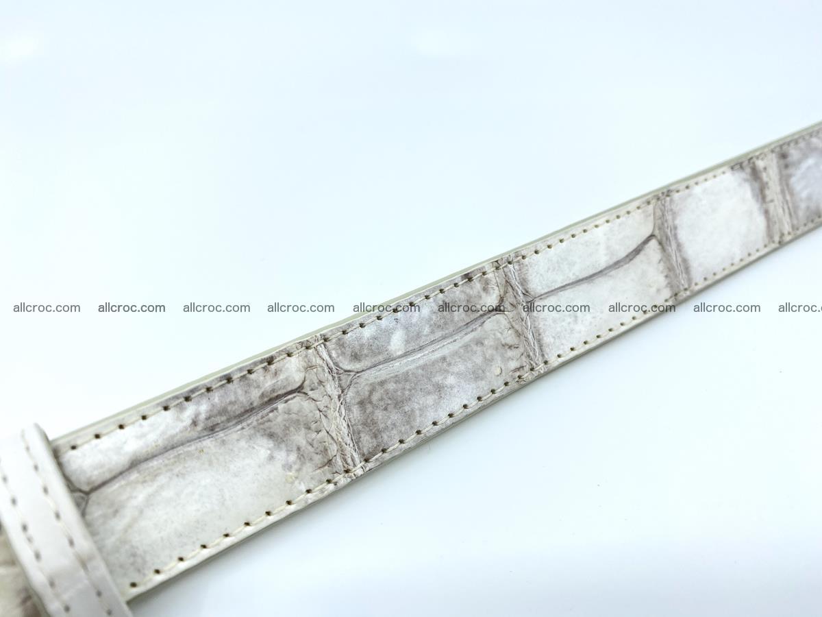 Handcrafted Siamese crocodile leather belt for women 870 Foto 4
