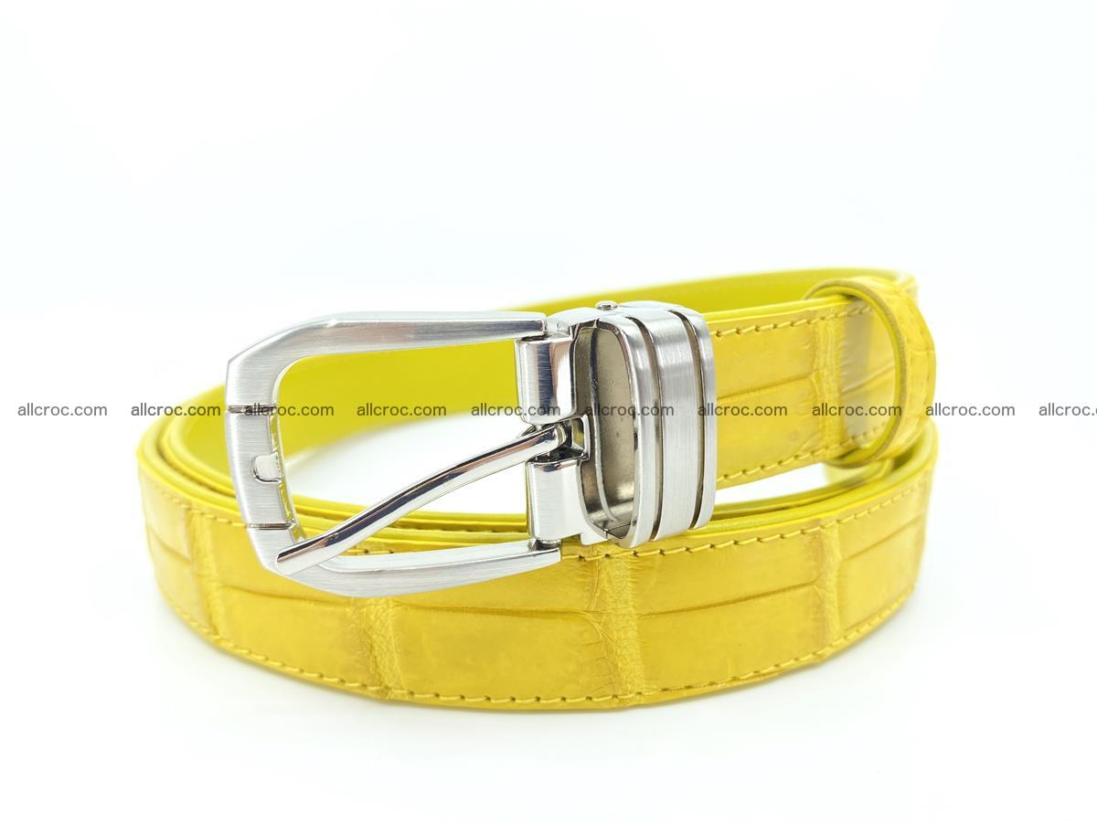 Handcrafted Siamese crocodile leather belt for women 877 Foto 0