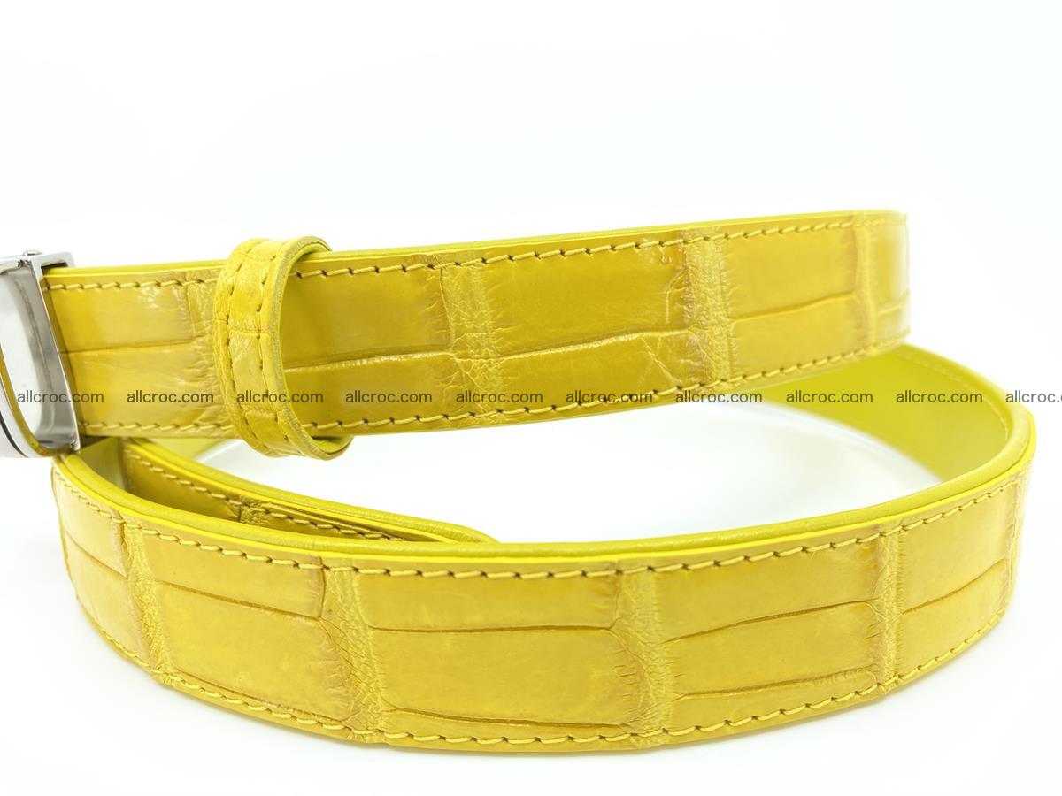 Handcrafted Siamese crocodile leather belt for women 877 Foto 1