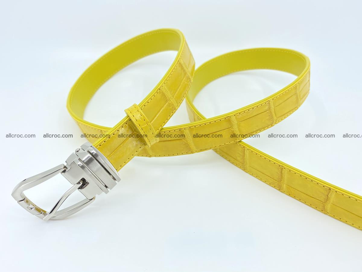 Handcrafted Siamese crocodile leather belt for women 877 Foto 2