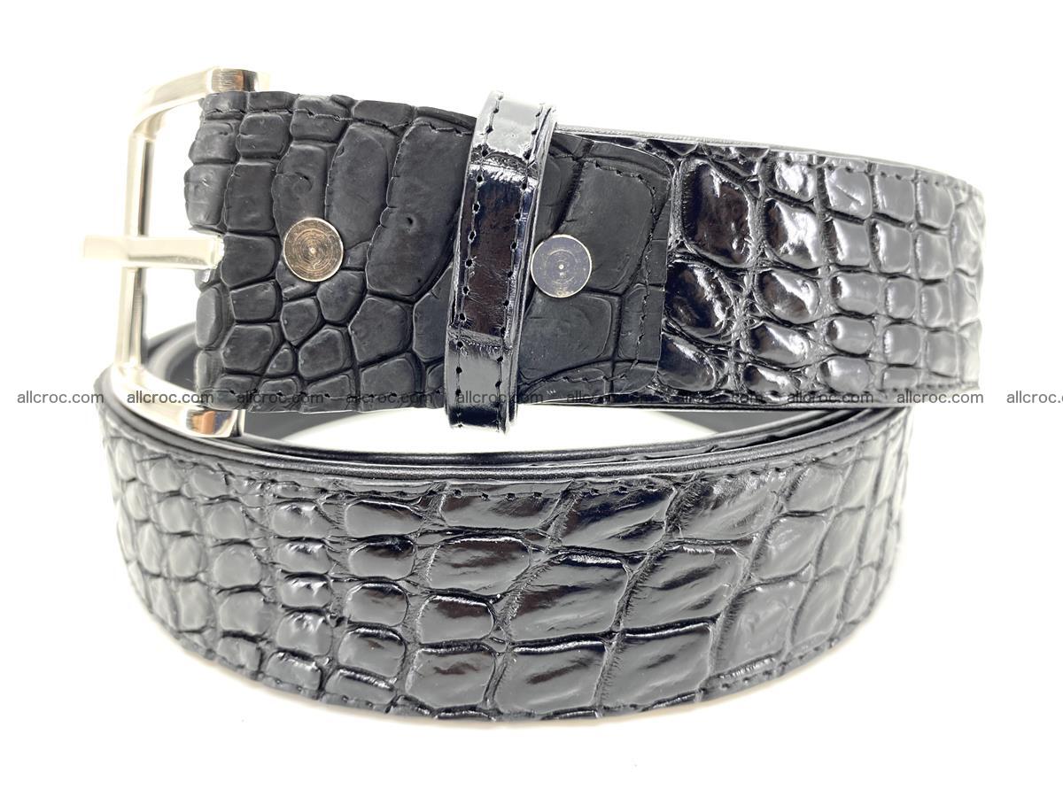 Handcrafted Crocodile leather belt 749 Foto 1