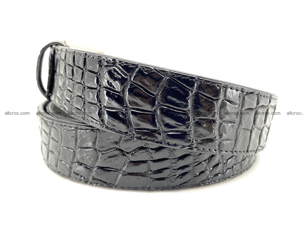 Handcrafted Crocodile leather belt 749 Foto 2