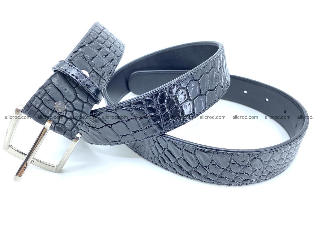 Handcrafted Crocodile leather belt 749 Foto 5