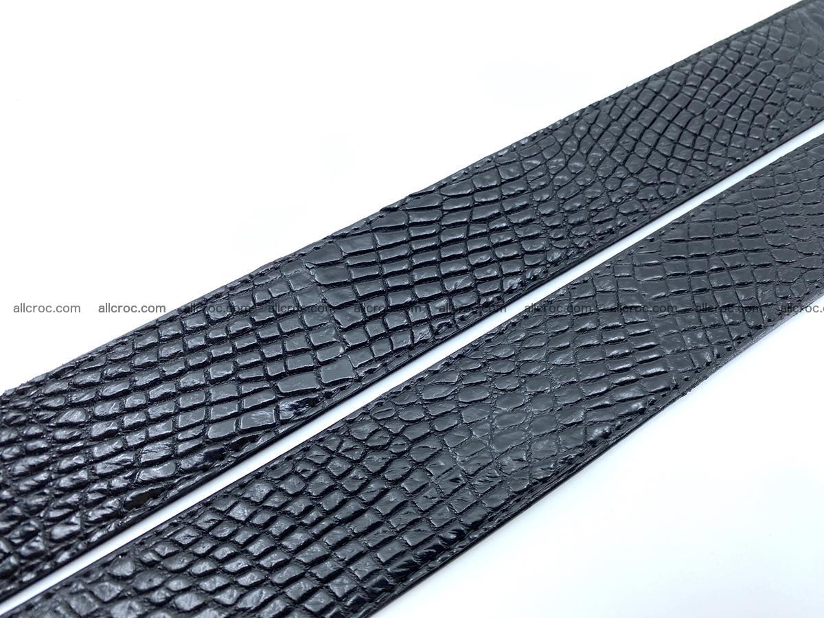 Handcrafted Crocodile leather belt 751 Foto 16