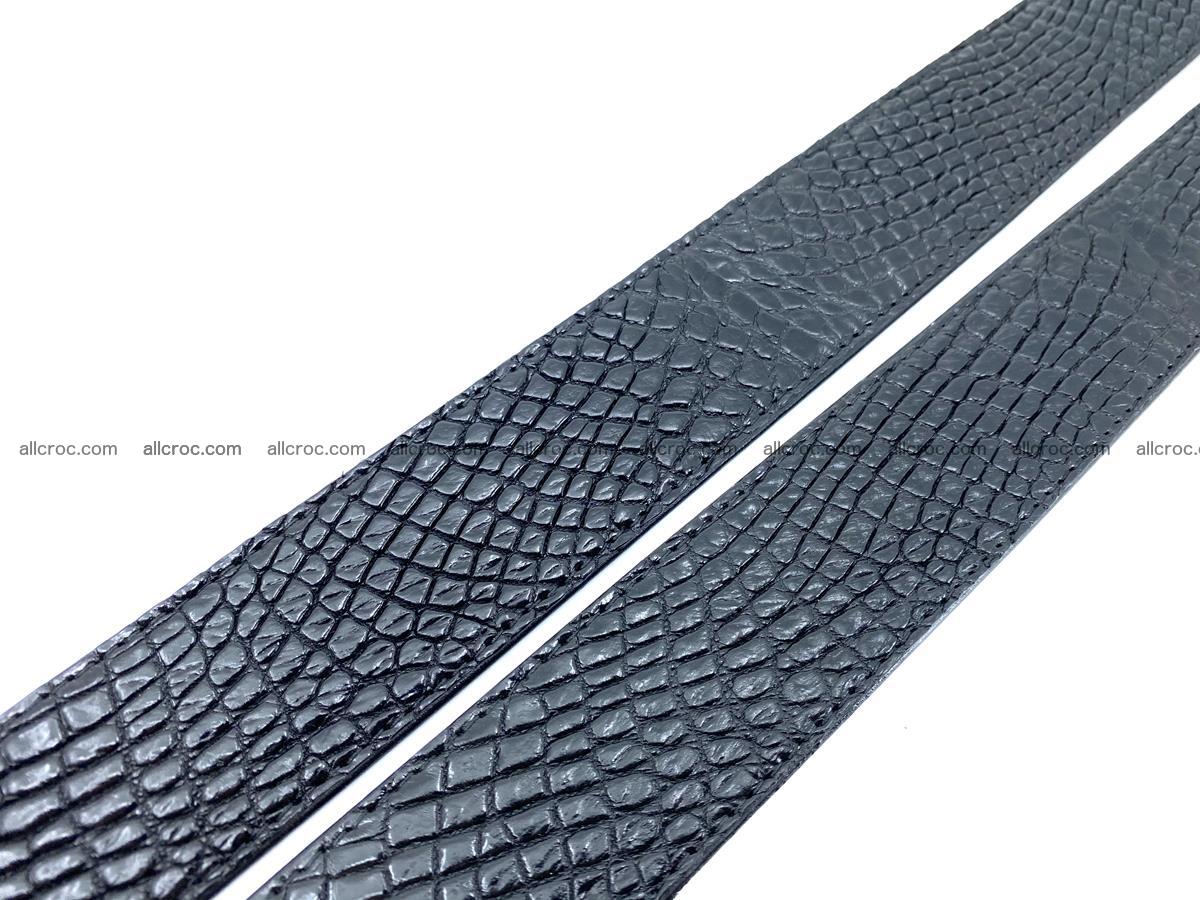 Handcrafted Crocodile leather belt 751 Foto 17