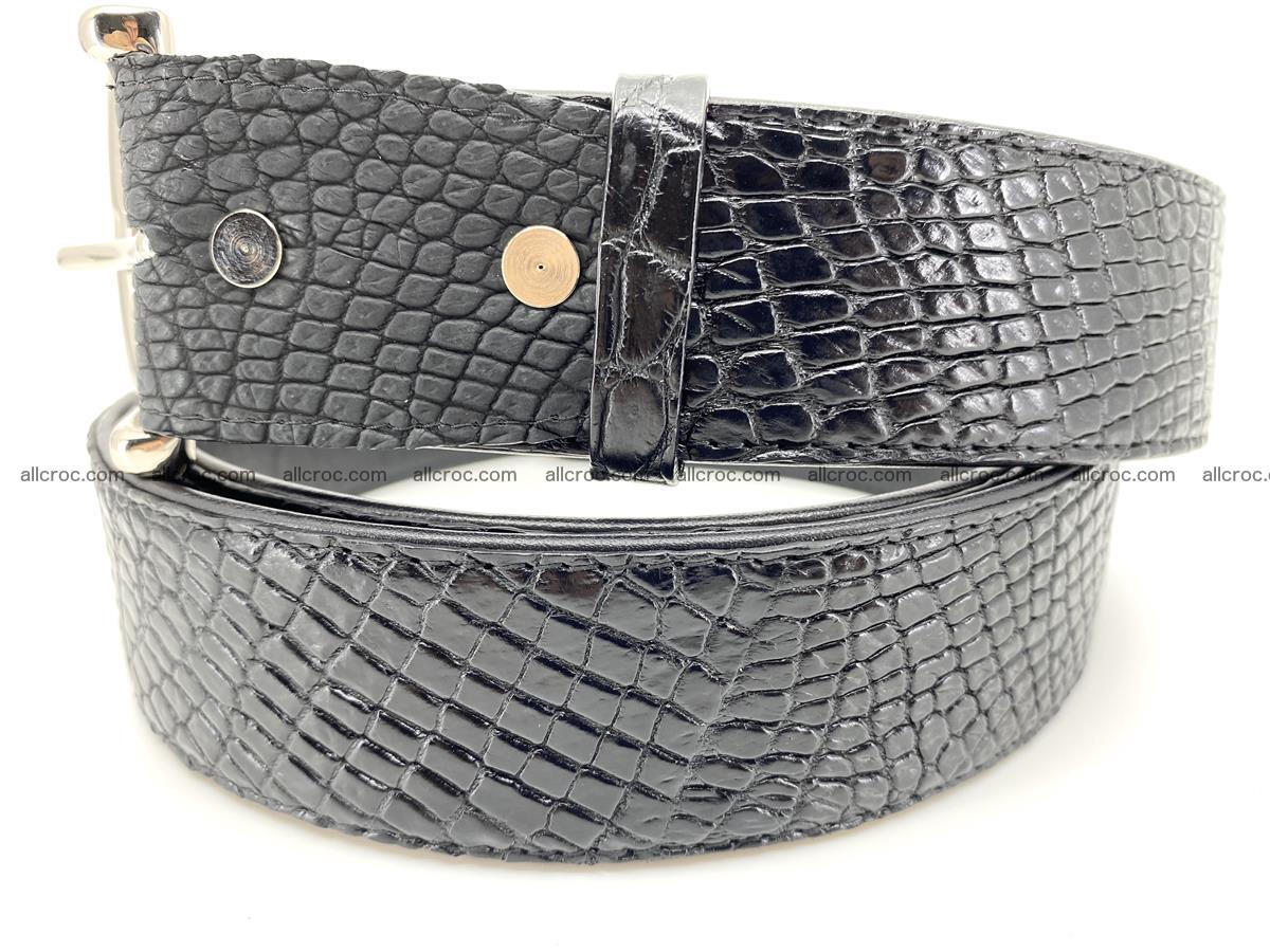 Handcrafted Crocodile leather belt 751 Foto 1