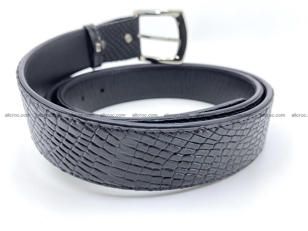 Handcrafted Crocodile leather belt 751 Foto 3