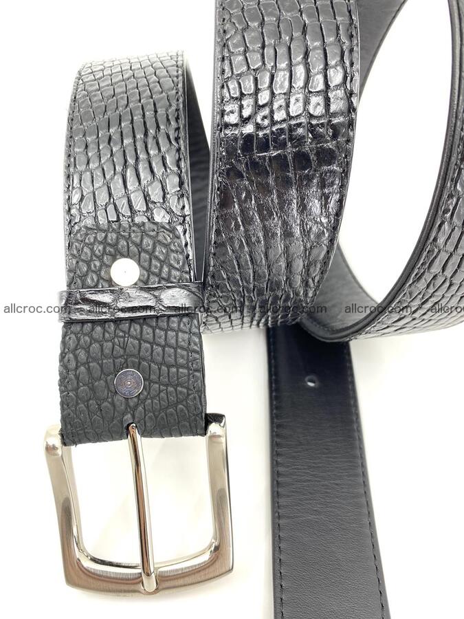 Handcrafted Crocodile leather belt 751 Foto 5