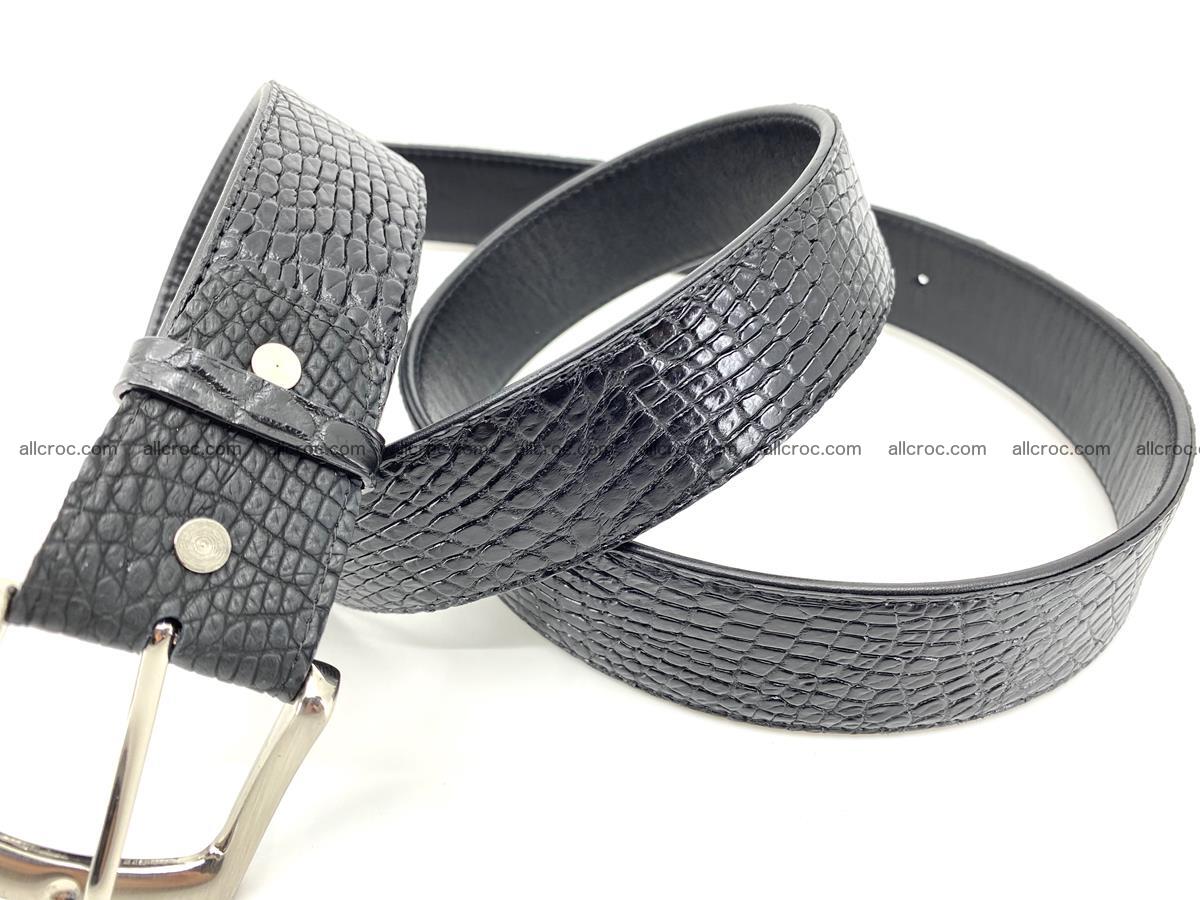 Handcrafted Crocodile leather belt 751 Foto 6