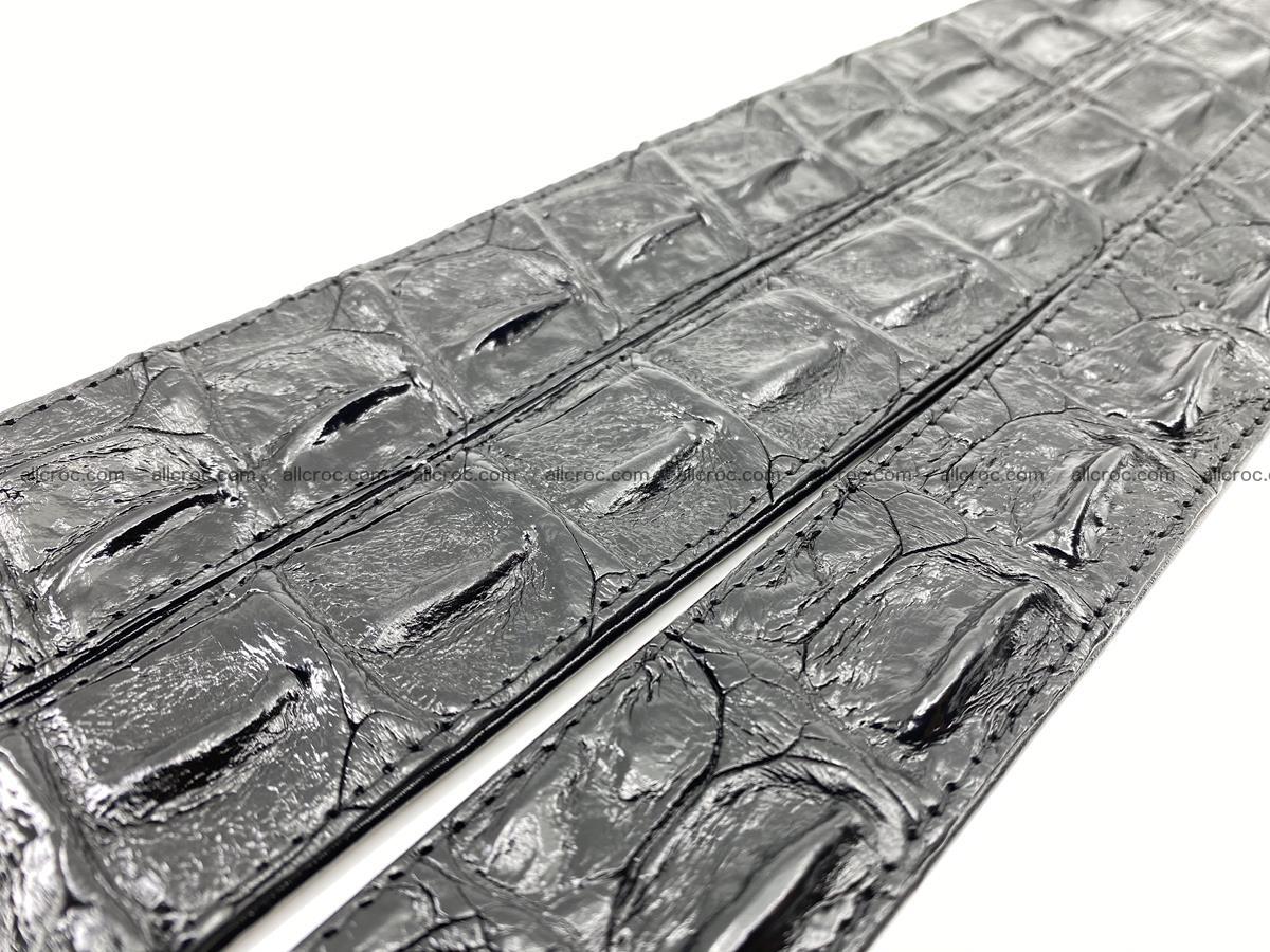 Handcrafted Crocodile leather hornback belt 765 Foto 12