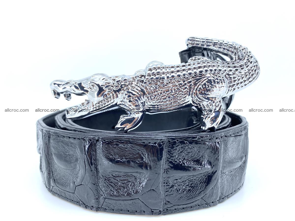 Handcrafted Crocodile leather hornback belt 765 Foto 0