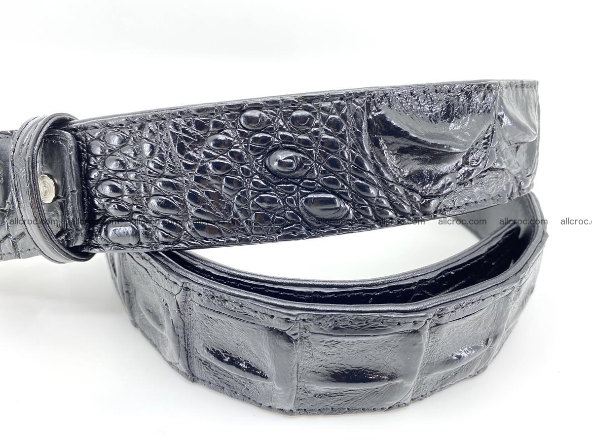 Handcrafted Crocodile leather hornback belt 765 Foto 2