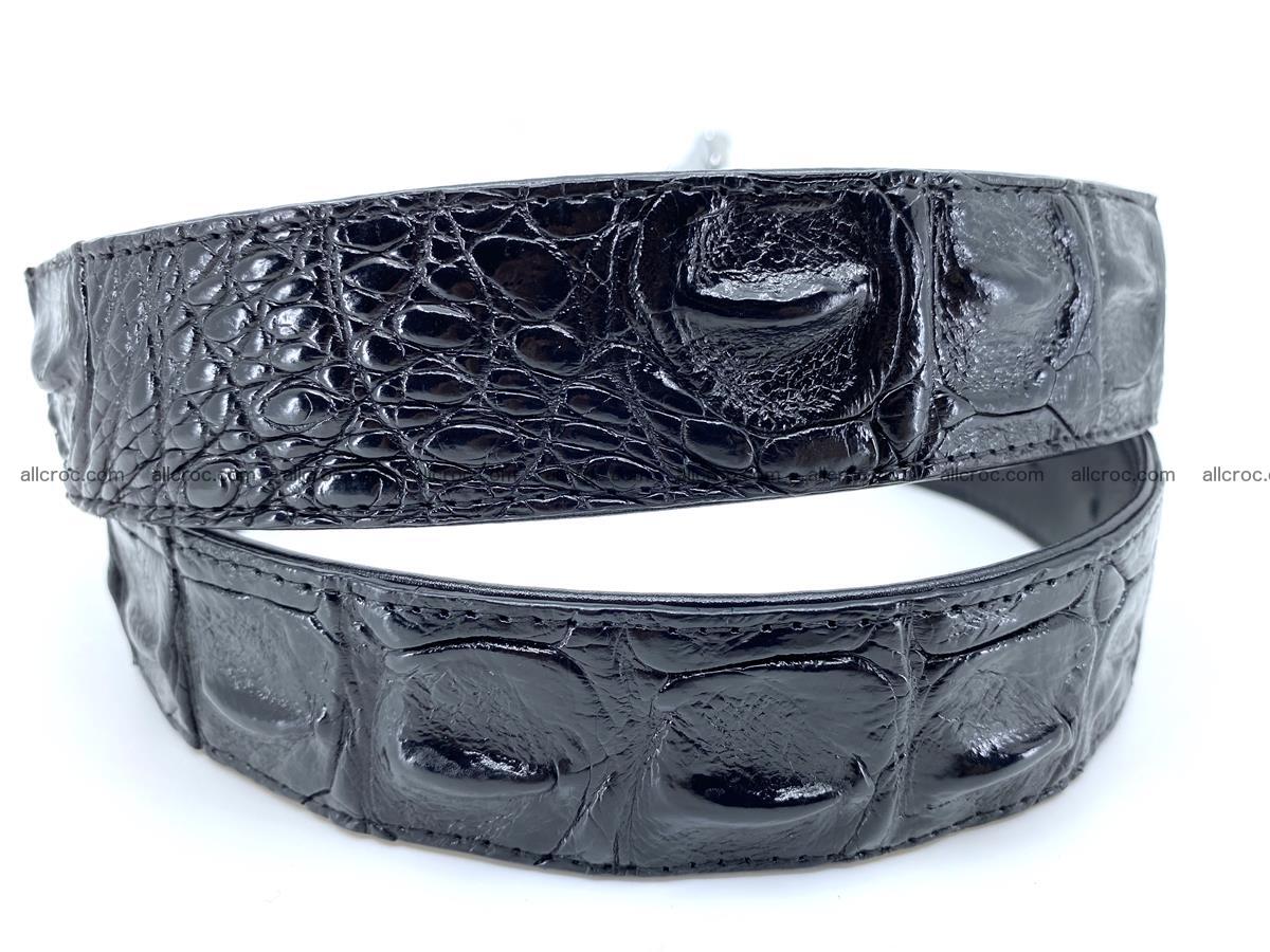 Handcrafted Crocodile leather hornback belt 765 Foto 3
