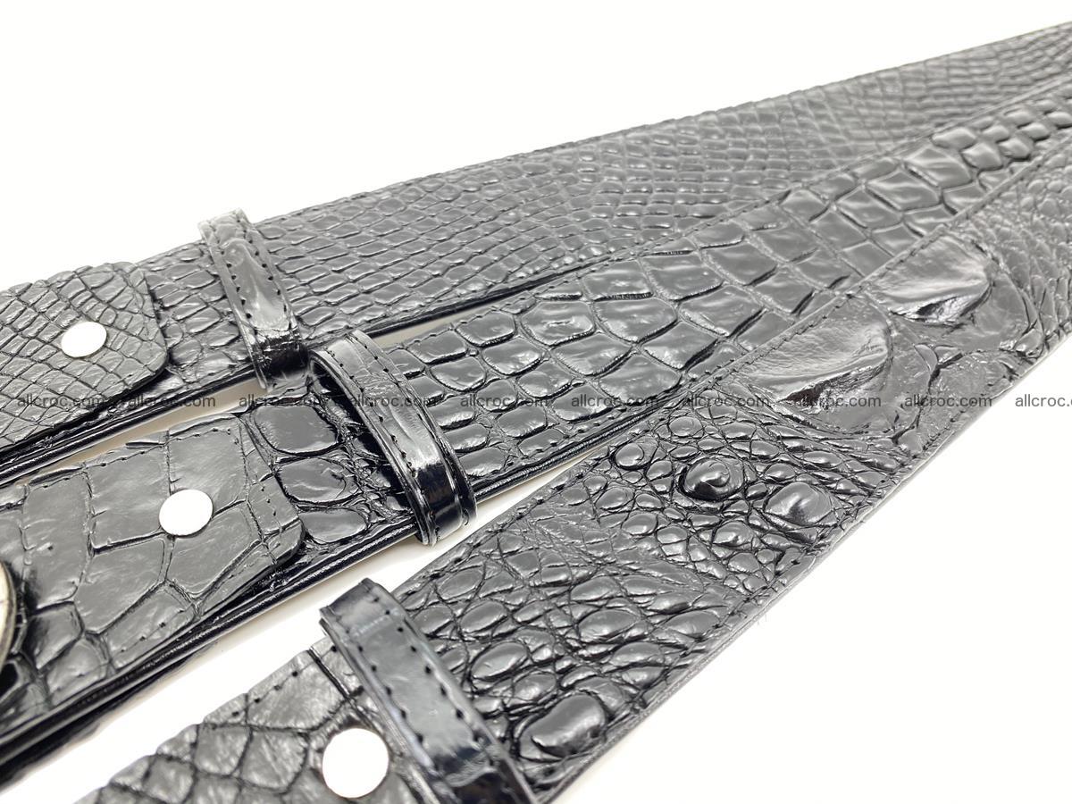Handcrafted Crocodile leather hornback belt 774 Foto 9