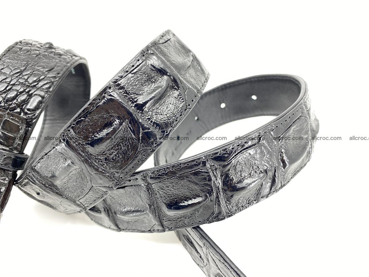 Handcrafted Crocodile leather hornback belt 774 Foto 4
