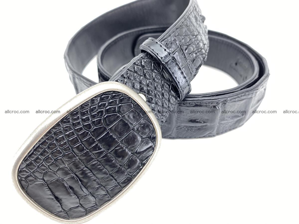 Handcrafted Crocodile leather hornback belt 779 Foto 1