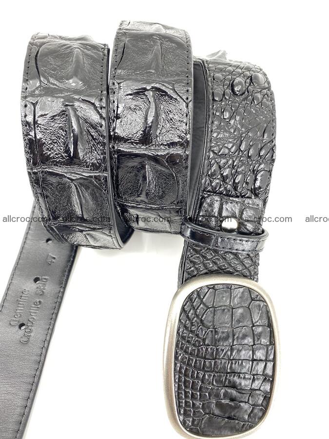 Handcrafted Crocodile leather hornback belt 779 Foto 2