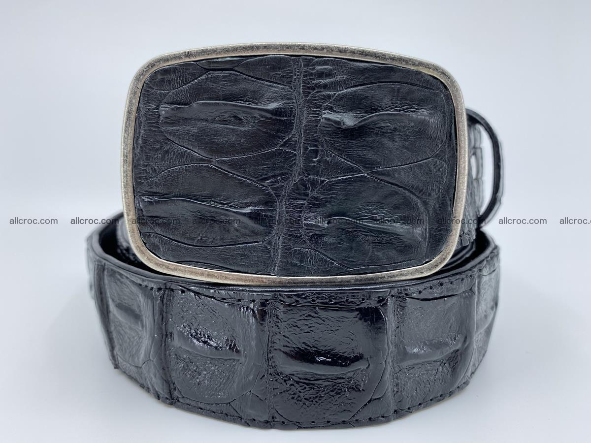 Handcrafted Crocodile leather hornback belt 788 Foto 0