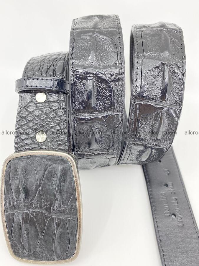 Handcrafted Crocodile leather hornback belt 788 Foto 2
