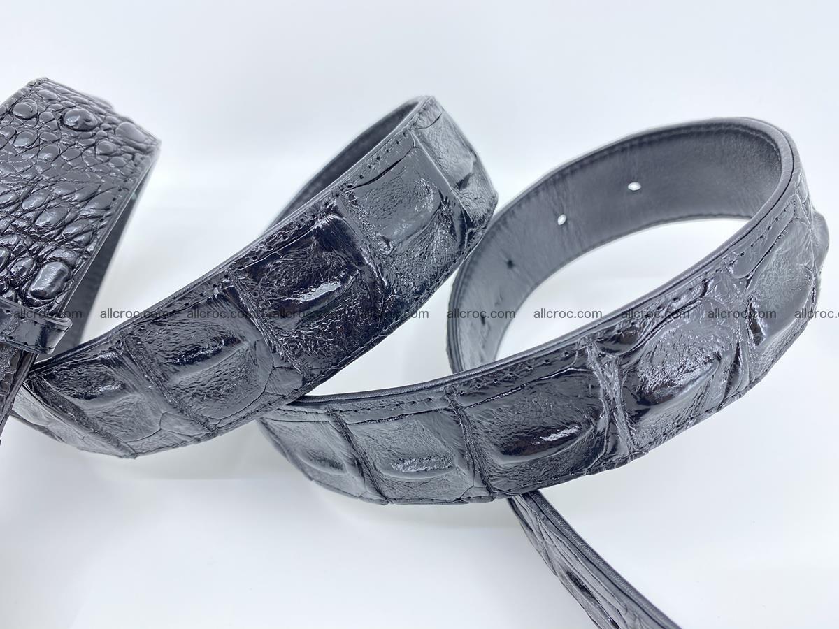 Handcrafted Crocodile leather hornback belt 788 Foto 4